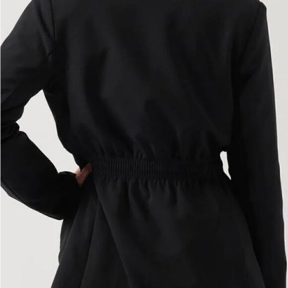 Athleta Prima twill black blazer with drawstring closure - Picture 3 of 4